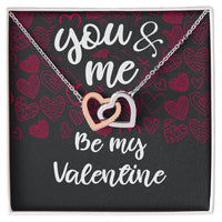 Load image into Gallery viewer, You &amp; Me, Be My Valentine - Interlocking Hearts Necklace - JustFamilyThings

