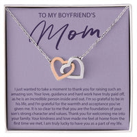 Load image into Gallery viewer, To My Boyfriends Mom - I Just Wanted to Take A Moment - Interlocking Hearts Necklace - JustFamilyThings
