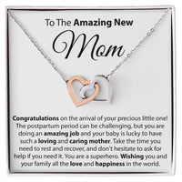 Load image into Gallery viewer, To The Amazing New Mom - Interlocking Hearts Necklace
