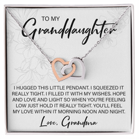 Load image into Gallery viewer, To My Granddaughter From Grandma - Interlocking Hearts Necklace - JustFamilyThings
