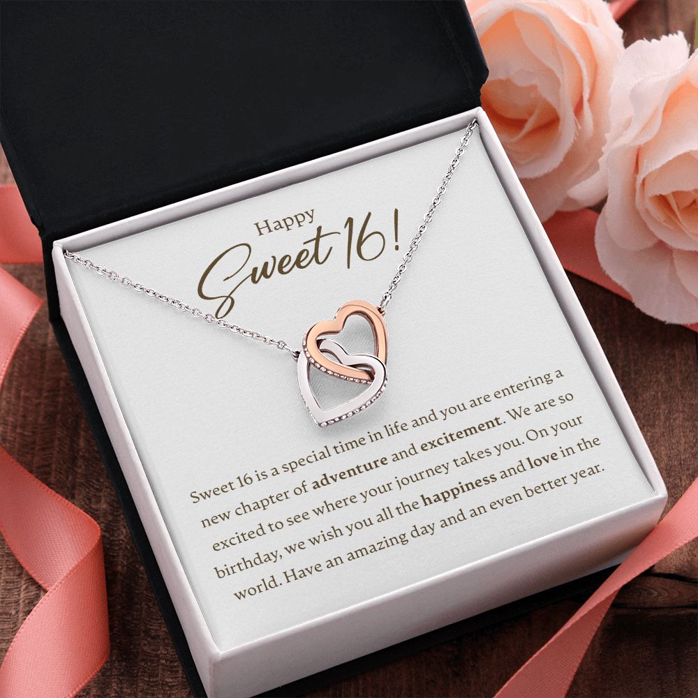 Happy Sweet 16 - Special Time - Interlocking Hearts Necklace - JustFamilyThings