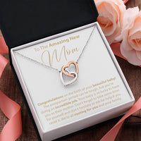 Load image into Gallery viewer, To The Amazing New Mom - Interlocking Hearts Necklace
