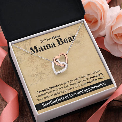 To The New Mama Bear - Interlocking Hearts Necklace