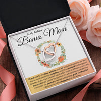 Load image into Gallery viewer, To My Badass Bonus Mom - Interlocking Hearts Necklace
