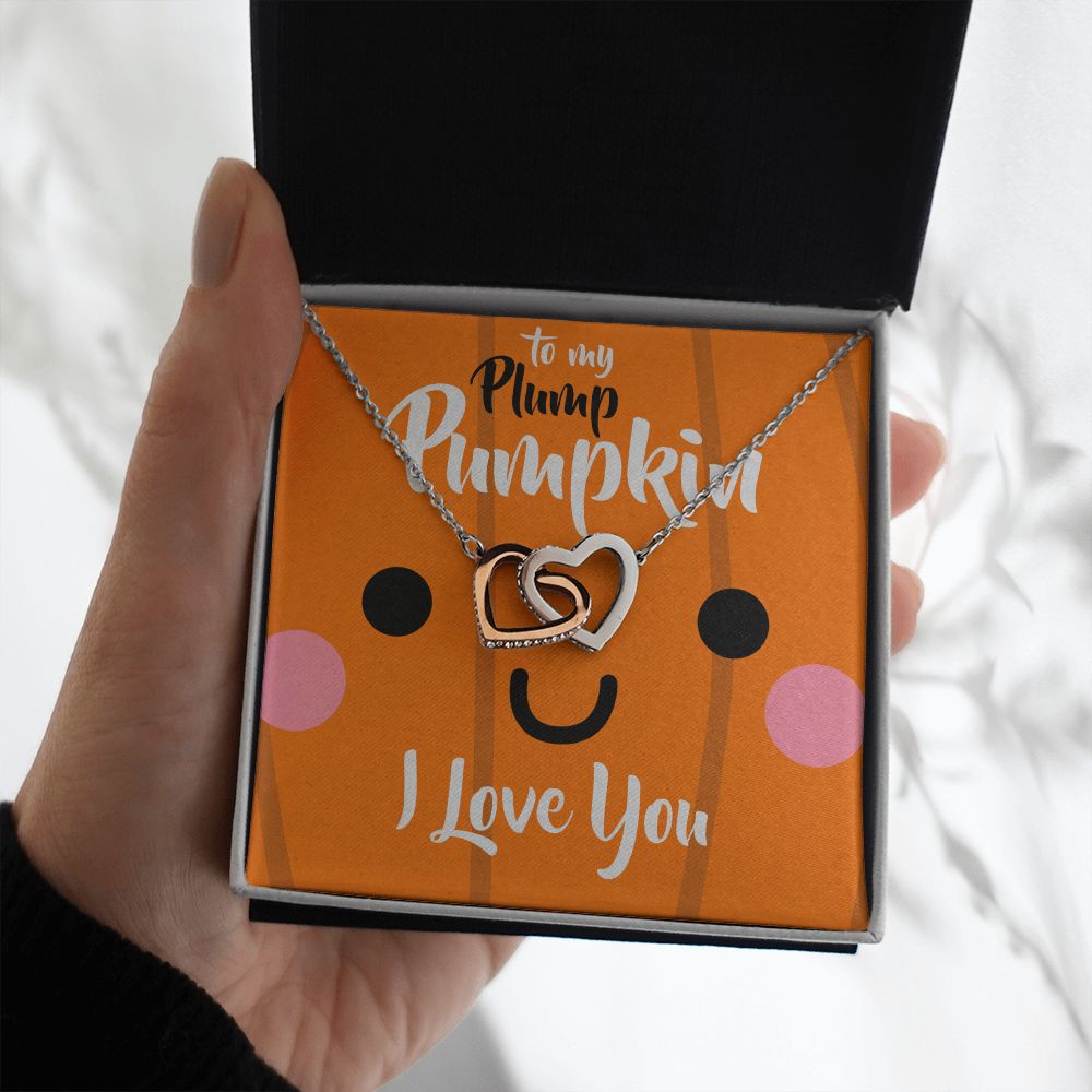 To My Plump Pumpkin, I Love You - Interlocking Hearts Necklace - JustFamilyThings