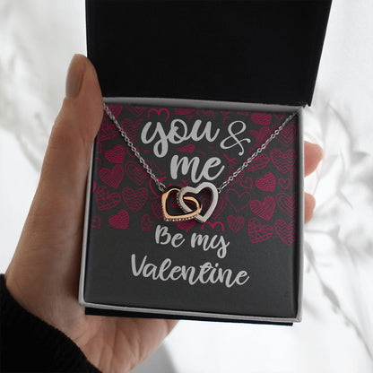 You & Me, Be My Valentine - Interlocking Hearts Necklace - JustFamilyThings