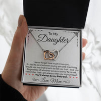 Load image into Gallery viewer, To My Daughter From Mom - Interlocking Hearts Necklace - JustFamilyThings
