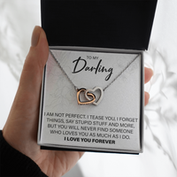 Load image into Gallery viewer, To My Darling - Interlocking Hearts Necklace - JustFamilyThings

