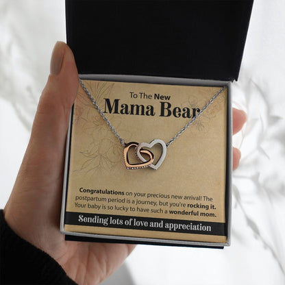 To The New Mama Bear - Interlocking Hearts Necklace
