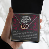 Load image into Gallery viewer, Happy Valentine&#39;s Day - Interlocking Hearts Necklace - JustFamilyThings
