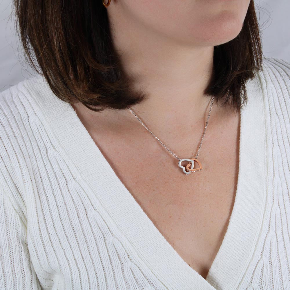 To My Forever Friend, Best Friend - Interlocking Hearts Necklace - JustFamilyThings