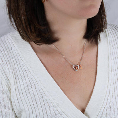 To My Forever Friend, Best Friend - Interlocking Hearts Necklace - JustFamilyThings
