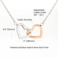 To My Daughter, I Love You More - Interlocking Hearts Necklace - JustFamilyThings