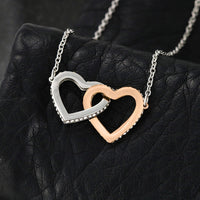 Load image into Gallery viewer, You &amp; Me, Be My Valentine - Interlocking Hearts Necklace - JustFamilyThings
