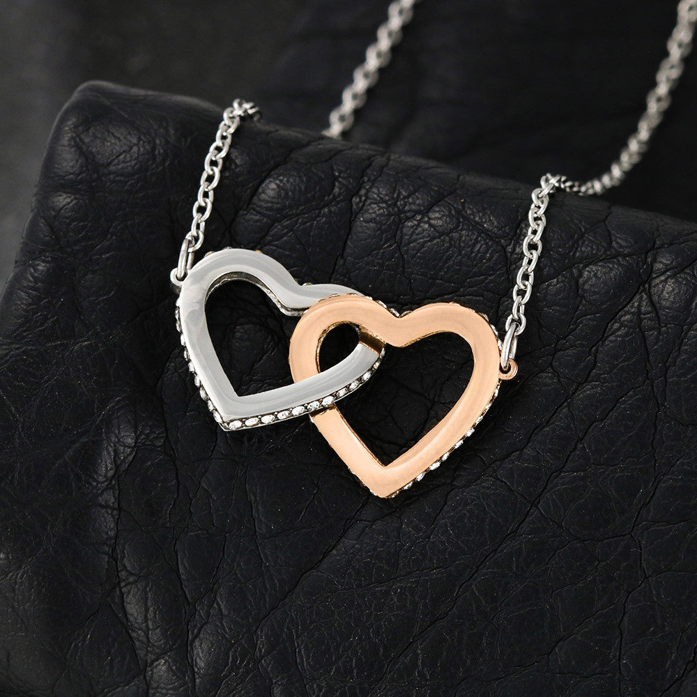 To Granddaughter From Grandma - Interlocking Hearts Necklace - JustFamilyThings
