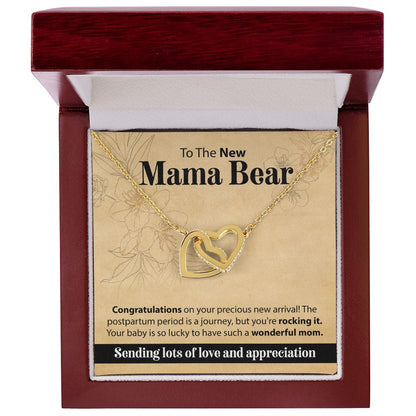 To The New Mama Bear - Interlocking Hearts Necklace