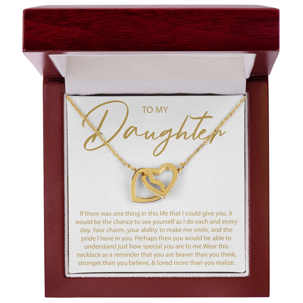 To My Daughter - If There Was One Thing I Could Give You - Interlocking Hearts Necklace - JustFamilyThings