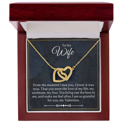 To My Wife - From The Moment I met you - Interlocking Hearts Necklace - JustFamilyThings