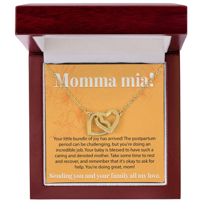 Momma Mia - Interlocking Hearts Necklace
