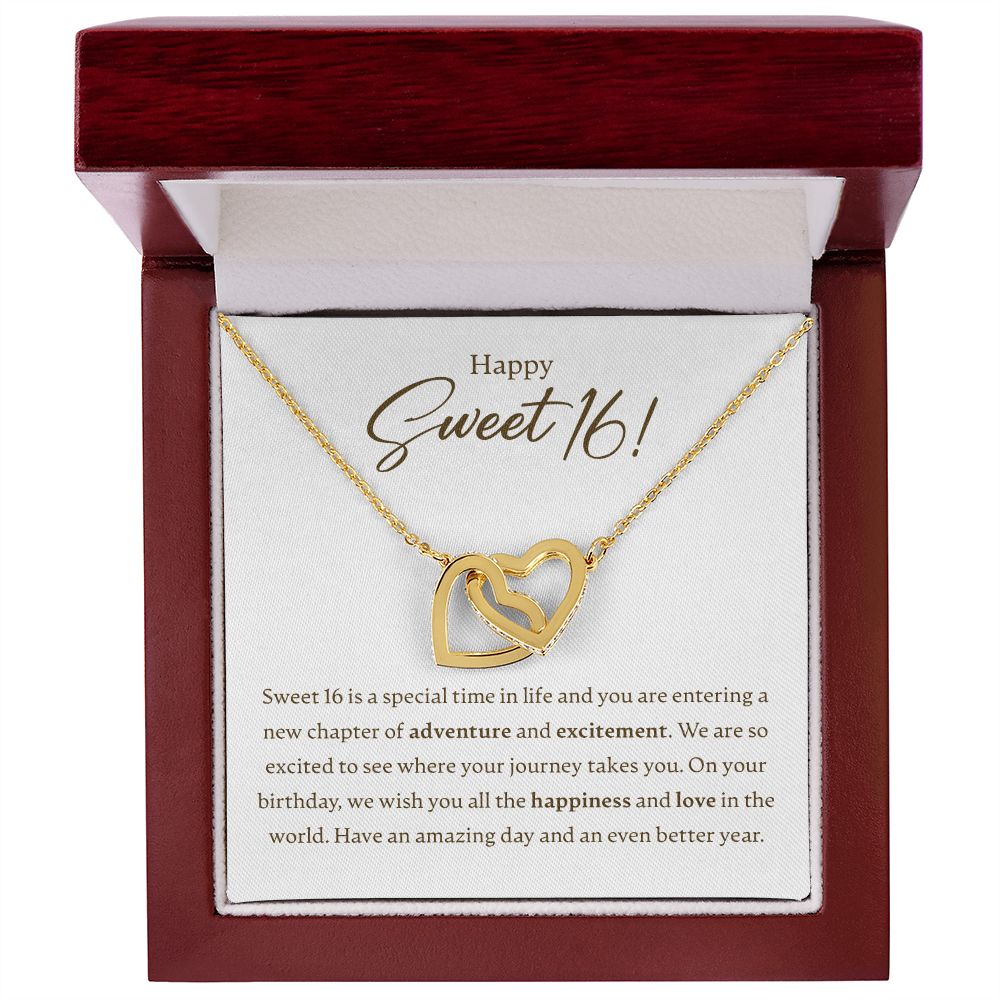 Happy Sweet 16 - Special Time - Interlocking Hearts Necklace - JustFamilyThings