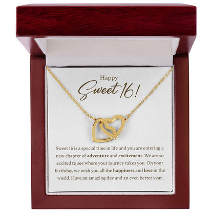 Happy Sweet 16 - Special Time - Interlocking Hearts Necklace - JustFamilyThings