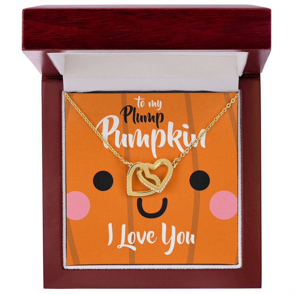 To My Plump Pumpkin, I Love You - Interlocking Hearts Necklace - JustFamilyThings
