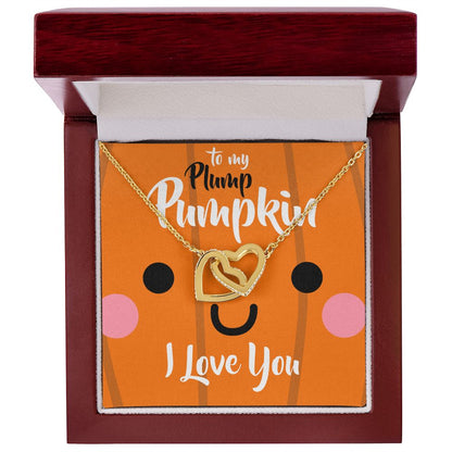 To My Plump Pumpkin, I Love You - Interlocking Hearts Necklace - JustFamilyThings
