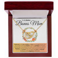 Load image into Gallery viewer, To My Badass Bonus Mom - Interlocking Hearts Necklace
