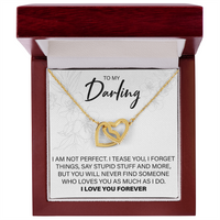 Load image into Gallery viewer, To My Darling - Interlocking Hearts Necklace - JustFamilyThings
