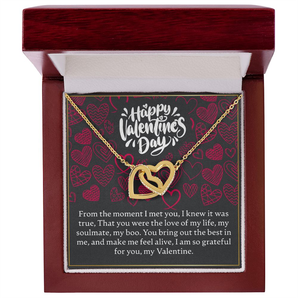 Happy Valentine's Day - Interlocking Hearts Necklace - JustFamilyThings