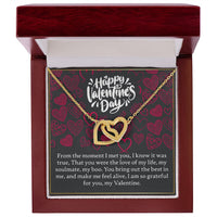Load image into Gallery viewer, Happy Valentine&#39;s Day - Interlocking Hearts Necklace - JustFamilyThings

