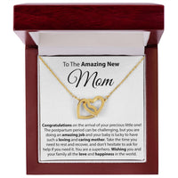 Load image into Gallery viewer, To The Amazing New Mom - Interlocking Hearts Necklace
