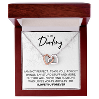 Load image into Gallery viewer, To My Darling - Interlocking Hearts Necklace - JustFamilyThings
