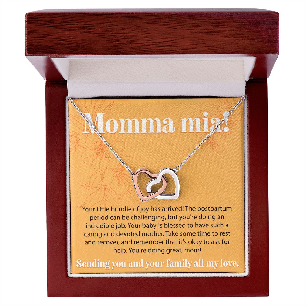 Momma Mia - Interlocking Hearts Necklace