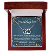 Load image into Gallery viewer, To My Amazing Granddaughter - Interlocking Hearts Necklace - JustFamilyThings
