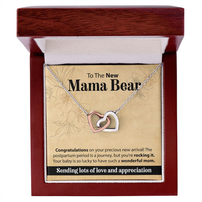 To The New Mama Bear - Interlocking Hearts Necklace