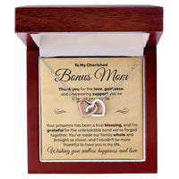Load image into Gallery viewer, To My Cherished Bonus Mom - Interlocking Hearts Necklace
