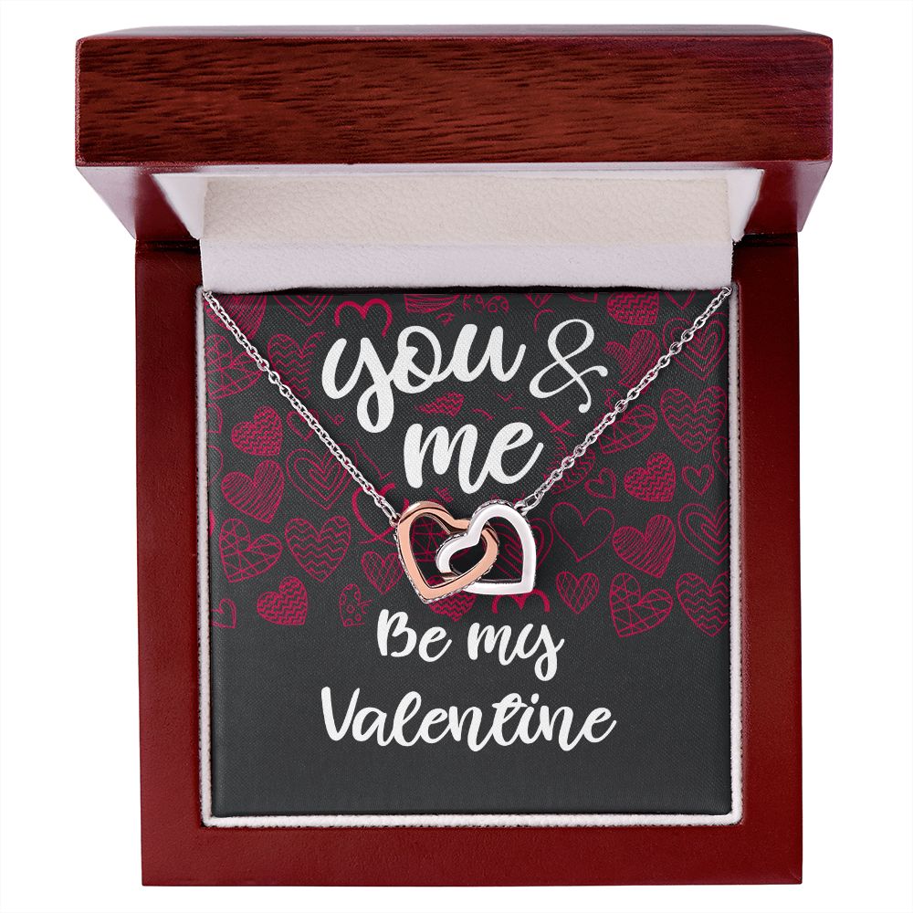 You & Me, Be My Valentine - Interlocking Hearts Necklace - JustFamilyThings