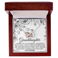 Load image into Gallery viewer, To Granddaughter From Grandma - Interlocking Hearts Necklace - JustFamilyThings
