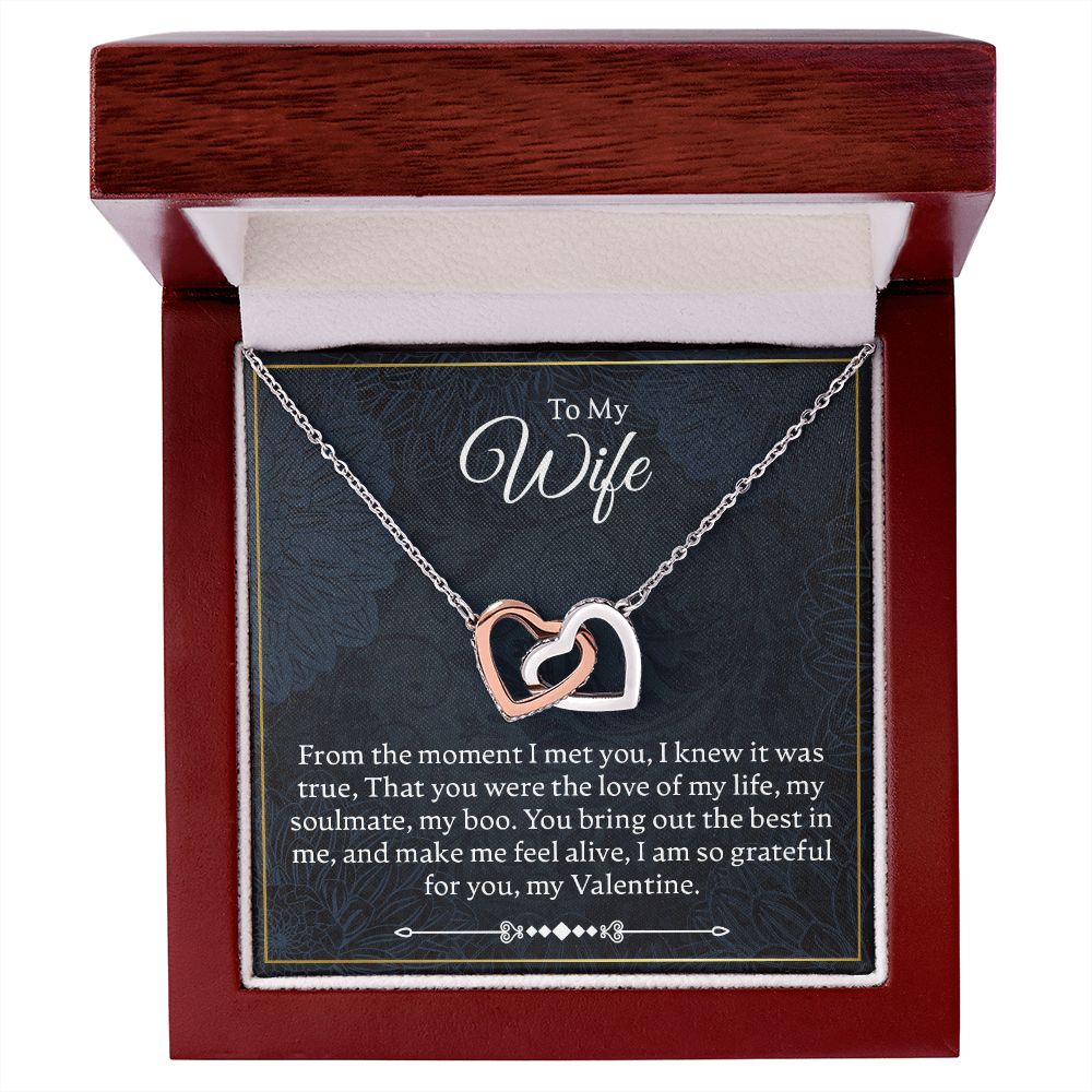 To My Wife - From The Moment I met you - Interlocking Hearts Necklace - JustFamilyThings