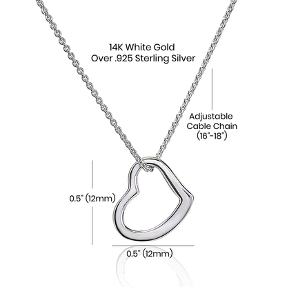 To My Daughter From Mom - Delicate Heart Necklace - JustFamilyThings