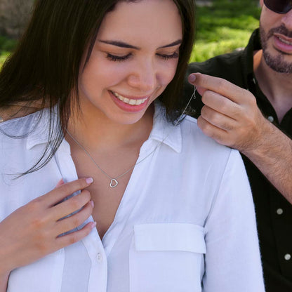 I'm Sorry For Hurting You - Delicate Heart Necklace - JustFamilyThings