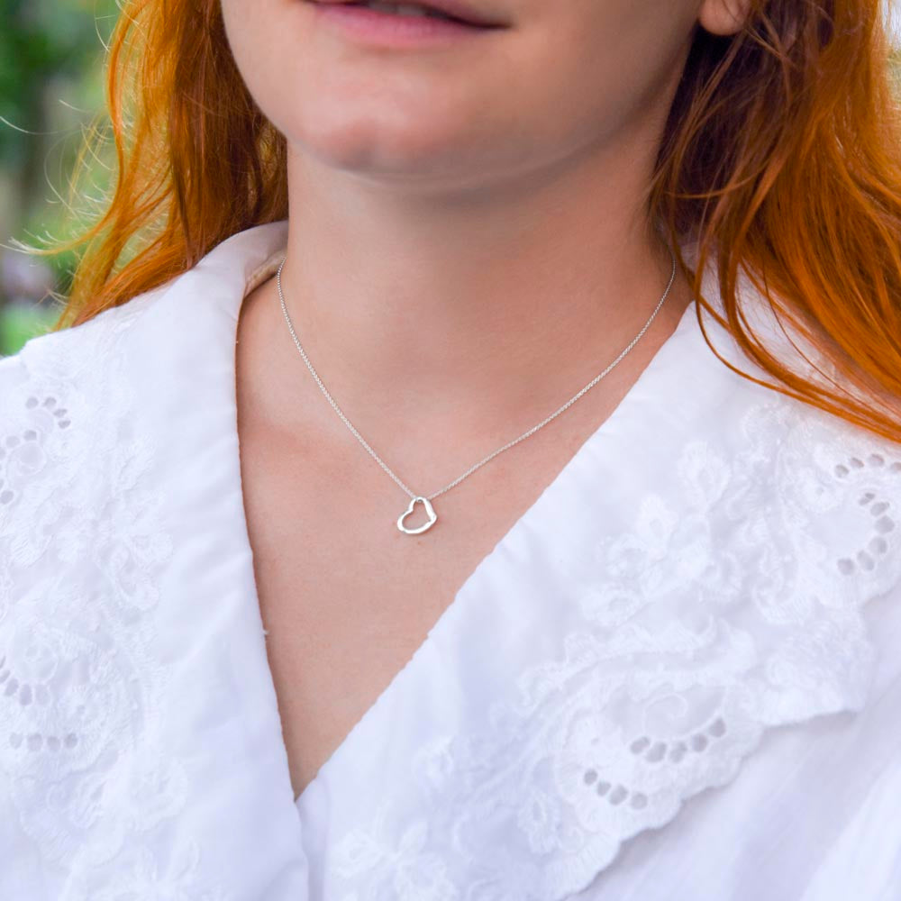 To My Daughter From Dad - Delicate Heart Necklace - JustFamilyThings