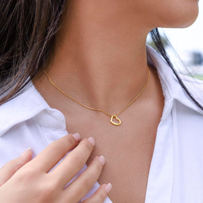 To The Girl I Fell In Love With - Delicate Heart Necklace - JustFamilyThings