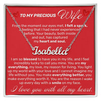 Load image into Gallery viewer, To My Precious Wife - From The Moment Our Eyes Met - Custom Name Necklace - JustFamilyThings

