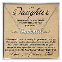 Load image into Gallery viewer, To My Daughter - To Love You Unconditionally - Custom Name Necklace - JustFamilyThings
