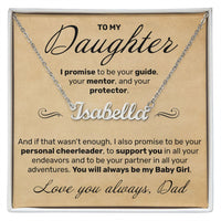 Load image into Gallery viewer, To My Daughter - I Promise To Be Your Guide - Custom Name Necklace - JustFamilyThings
