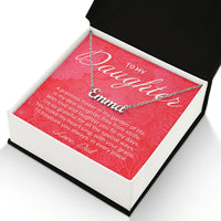 Load image into Gallery viewer, To My Daughter - A Precious Flower - Custom Name Necklace - JustFamilyThings
