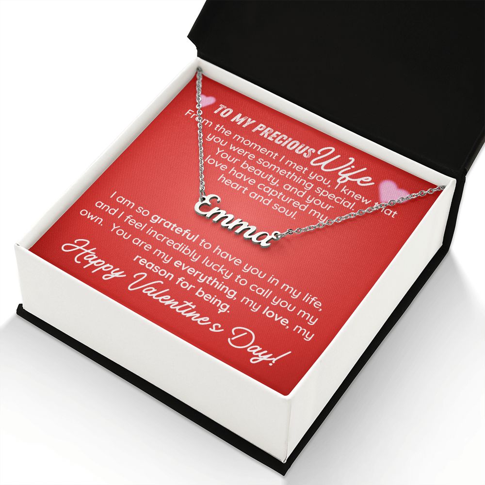 To My Precious Wife - From The Moment I Met You - Custom Name Necklace - JustFamilyThings