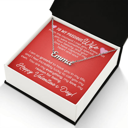 To My Precious Wife - From The Moment I Met You - Custom Name Necklace - JustFamilyThings